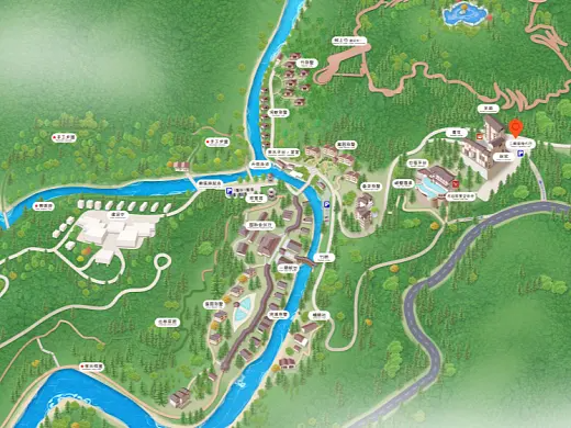 临江结合景区手绘地图智慧导览和720全景技术，可以让景区更加“动”起来，为游客提供更加身临其境的导览体验。